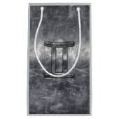 Gemini Zodiac Sign Grunge Distress Silver Klein Cadeauzakje (Voorkant)