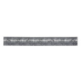 Gemini Zodiac Sign Grunge Distress Silver Satijnen Lint (Voorkant)