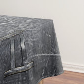 Gemini Zodiac Sign Grunge Distress Silver Tafelkleed (Voorbeeld)