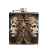 Gemini Zodiac Sign Heupfles (Voorkant)