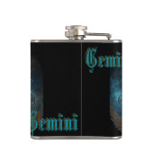 Gemini Zodiac Sign Heupfles (Achterkant)