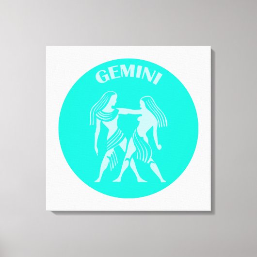 Gemini, Zodiac Sign, Horoscope, Astrology Canvas Afdruk (Voorkant)