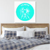Gemini, Zodiac Sign, Horoscope, Astrology Canvas Afdruk (Insitu (Slaapkamer))