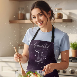 Gemini Zodiac Sign Horoscope Paars Galaxy Schort
