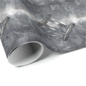 Gemini Zodiac Sign in Industrial Steel Style Cadeaupapier (Rol Hoek)