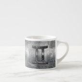 Gemini Zodiac Sign in Industrial Steel Style Espresso Kop (Rechts)