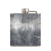 Gemini Zodiac Sign in Industrial Steel Style Heupfles (Achterkant)