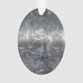 Gemini Zodiac Sign in Industrial Steel Style Ornament (achterkant)