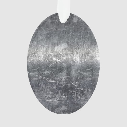 Gemini Zodiac Sign in Industrial Steel Style Ornament (achterkant)