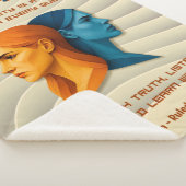 Gemini Zodiac Sign Modern 3D Astrology Design Sherpa Deken (3/4)