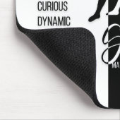 Gemini Zodiac Sign Mousepad, zwart-wit Muismat (Hoek)