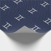 Gemini Zodiac Sign on Blue Carbon Fiber Style Cadeaupapier (Hoek)