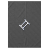 Gemini Zodiac Sign on Charcoal Carbon Fiber Print Tafelkleed (Voorkant)