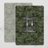 Gemini Zodiac Sign on Green Digital Camo (Voorkant / Achterkant)