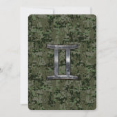 Gemini Zodiac Sign on Green Digital Camo (Voorkant)