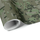 Gemini Zodiac Sign on Green Digital Camo Cadeaupapier (Rol Hoek)