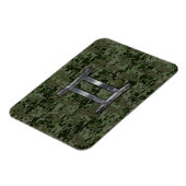 Gemini Zodiac Sign on Green Digital Camo Magneet (Linkerzijde)