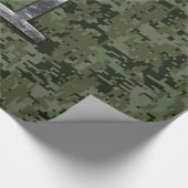 Gemini Zodiac Sign on Green Digital Camouflage Cadeaupapier (Hoek)