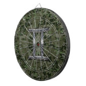 Gemini Zodiac Sign on Green Digital Camouflage Dartbord (Voorkant Rechts)