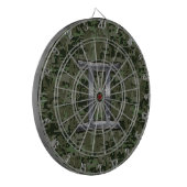 Gemini Zodiac Sign on Green Digital Camouflage Dartbord (Voorkant Links)