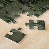 Gemini Zodiac Sign on Green Digital Camouflage Legpuzzel (Zijkant)