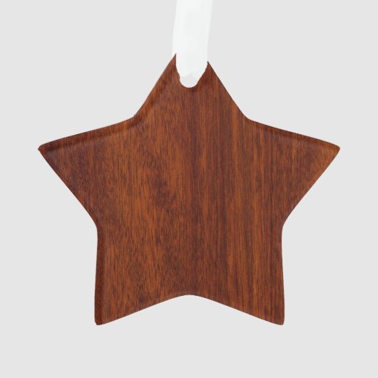 Gemini Zodiac Sign on Mahogany Wood Style Ornament (achterkant)