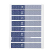 Gemini Zodiac Sign on Navy Blue Digital Camo Omwikkelbaar Adreslabel (Vel)