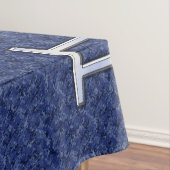 Gemini Zodiac Sign on Navy Blue Digital Camo Tafelkleed (Voorbeeld)