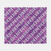 Gemini Zodiac Sign on Pink Digital Camo Fleece Deken (Voorkant (Horizontaal))