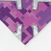 Gemini Zodiac Sign on Pink Digital Camo Fleece Deken (Hoek)