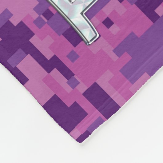 Gemini Zodiac Sign on Pink Digital Camo Fleece Deken (Hoek)