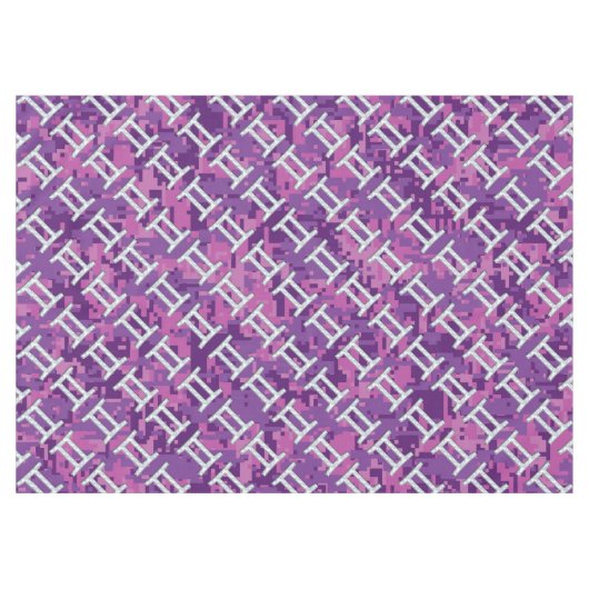 Gemini Zodiac Sign on Pink Digital Camo Tafelkleed (Voorkant (Horizontaal))