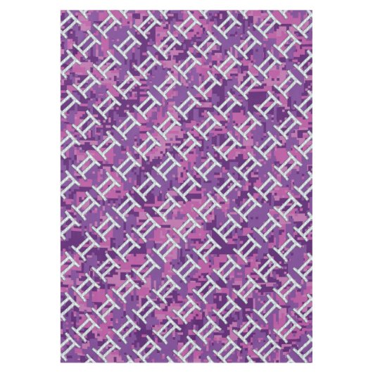 Gemini Zodiac Sign on Pink Digital Camo Tafelkleed (Voorkant)