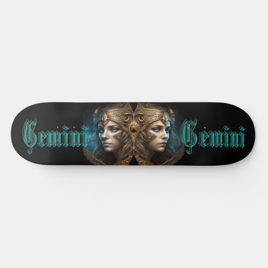 Gemini Zodiac Sign Persoonlijk Skateboard (Horizontaal)