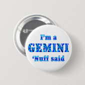Gemini Zodiac Sign Ronde Button 5,7 Cm (Voorkant /achterkant)