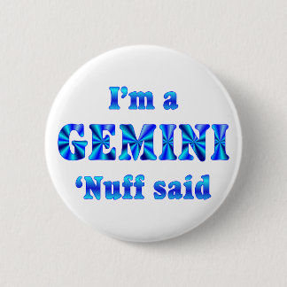 Gemini Zodiac Sign Ronde Button 5,7 Cm