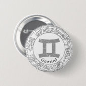 Gemini Zodiac sign  Ronde Button 5,7 Cm (Voorkant /achterkant)
