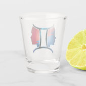 Gemini Zodiac Sign Shot Glas (Achterkant)
