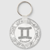 Gemini Zodiac sign  Sleutelhanger (Voorkant)