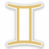 Gemini Zodiac Sign Sticker (Voorkant)