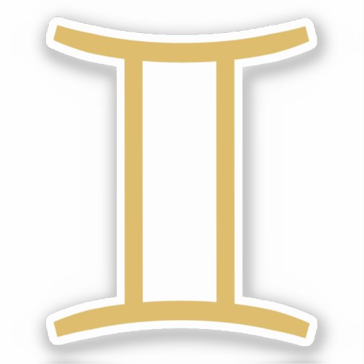 Gemini Zodiac Sign Sticker (Voorkant)