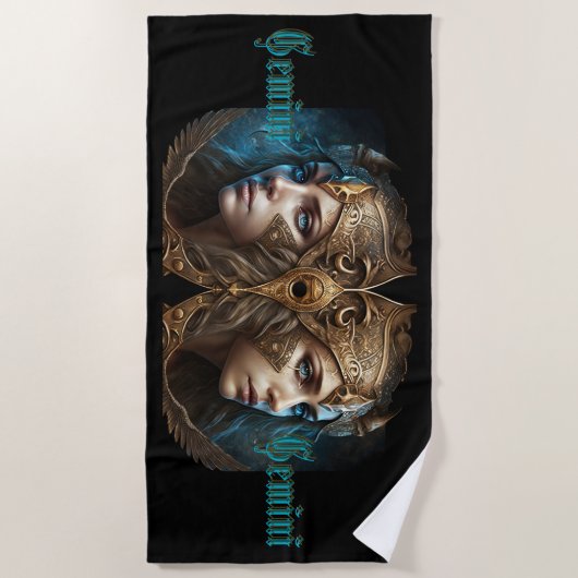 Gemini Zodiac Sign Strandlaken (Voorkant)