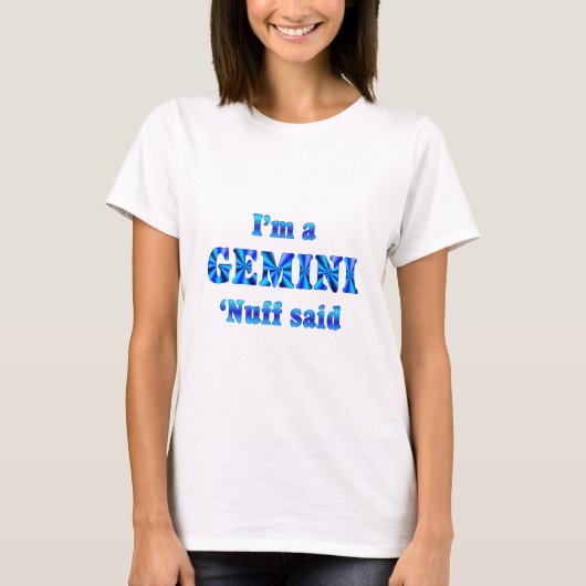 Gemini Zodiac Sign T-shirt (Voorkant)