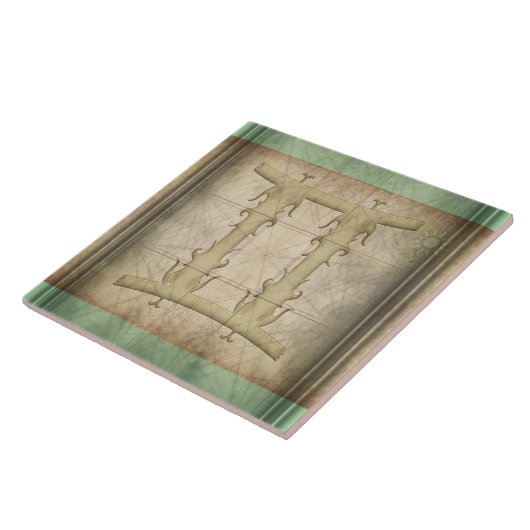 Gemini Zodiac Sign Tegeltje (Zijkant)