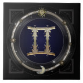 Gemini Zodiac Sign Tegeltje (Voorkant)