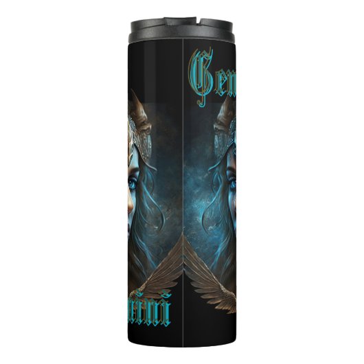 Gemini Zodiac Sign Thermosbeker (Achterkant)