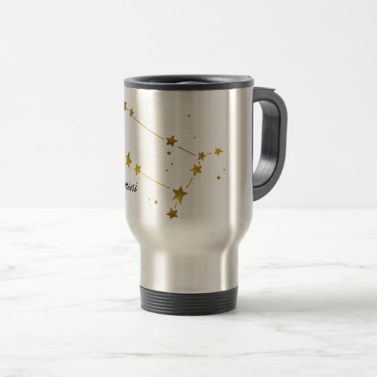 Gemini Zodiac Sign Travel Coffee Mug Reisbeker (Voorkant rechts)
