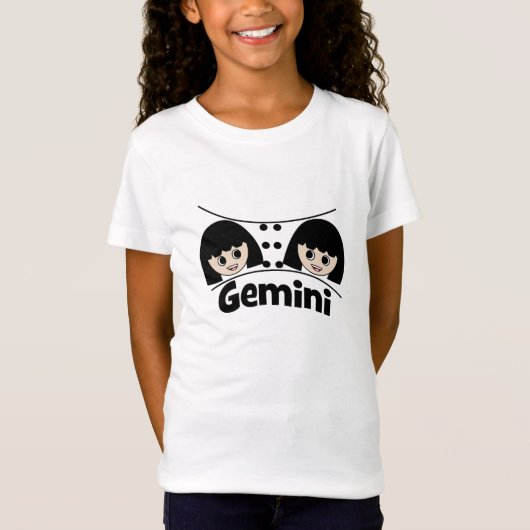 Gemini Zodiac Sign Twins Girls Kinder T-shirt (Voorkant)