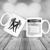 Gemini Zodiac Sign with Nutrition Facts Grote Koffiekop