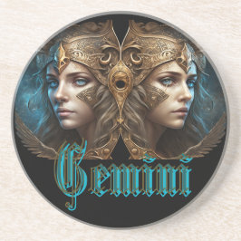 Gemini Zodiac Sign Zandsteen Onderzetter